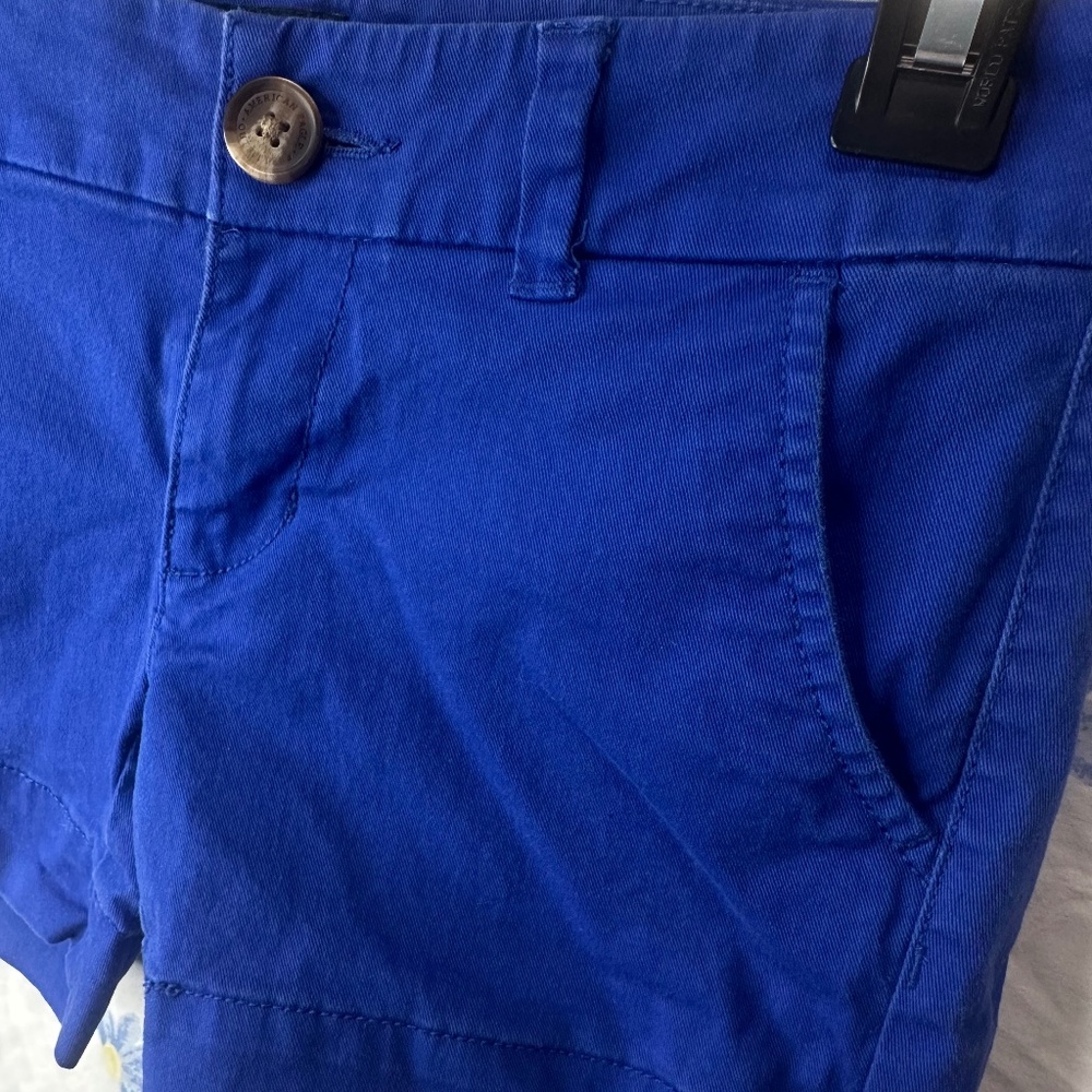 American Eagle Outfitters Stretch teen Shorts Faded Blue size 00 tiny summer